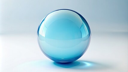 Fototapeta premium A blue sphere with a reflective surface