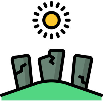 recommend clip art: megalith icon illustration design with outline