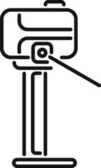 Parking machine accepting contactless payment using nfc technology