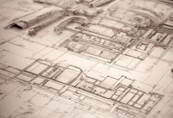 drawing architectural background technical architecture drafting blueprint engineering project business construction