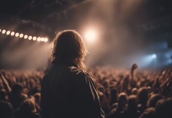 person crowd concert stage