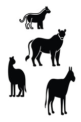 Obraz premium set of animals silhouettes