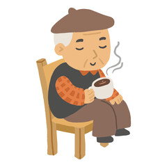 Eldelry character Illustration