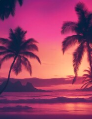 Obraz premium and tron pink synth resonance sunsets created blue retro ai purple wave vibes vans synthwave 1980s generative nostalgic tools