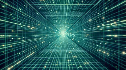 Futuristic Grid Landscape