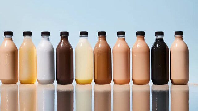 A lineup of different cacao water options all with varying levels of added electrolytes to cater to different needs.