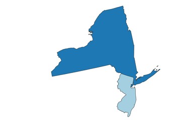 New York and New Jersey map © Stockchi