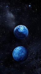 Obraz premium A minimalist, creative concept of a planet in space, inspired by astrophysics.