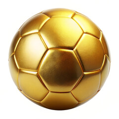 golden soccer ball on a white background