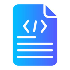 coding file gradient icon