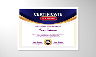 Fototapeta premium elegant gradient certificate design template