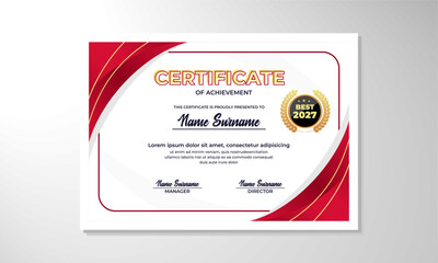 Fototapeta premium elegant gradient certificate design template