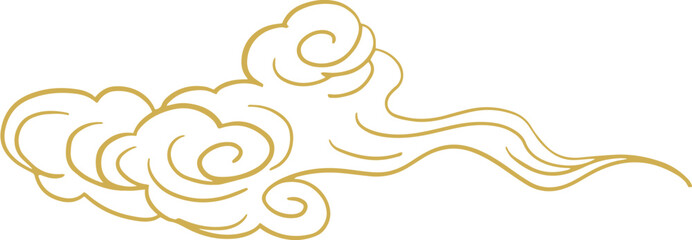 Chinese traditional retro golden cloud