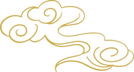 Chinese traditional retro golden cloud