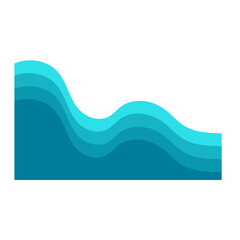 Blue Wave Element Corner Shape