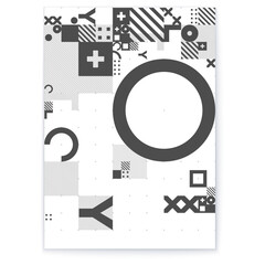 Contemporary Vector Poster Design. Simple shapes pattern