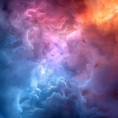 Abstract Cloud Background: Pink, Blue, and Orange Swirls