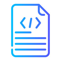 coding file gradient icon