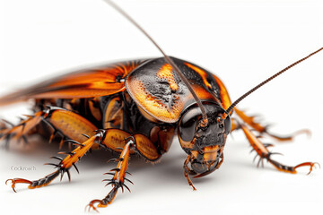 Naklejka premium Cockroach isolated on white background