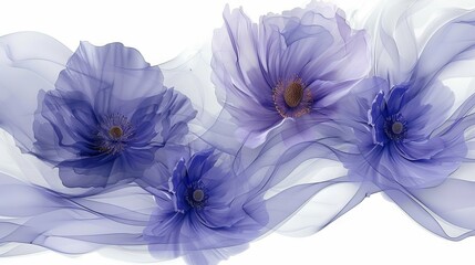 An abstract watercolor style illustration in shades of purple and lavender. 