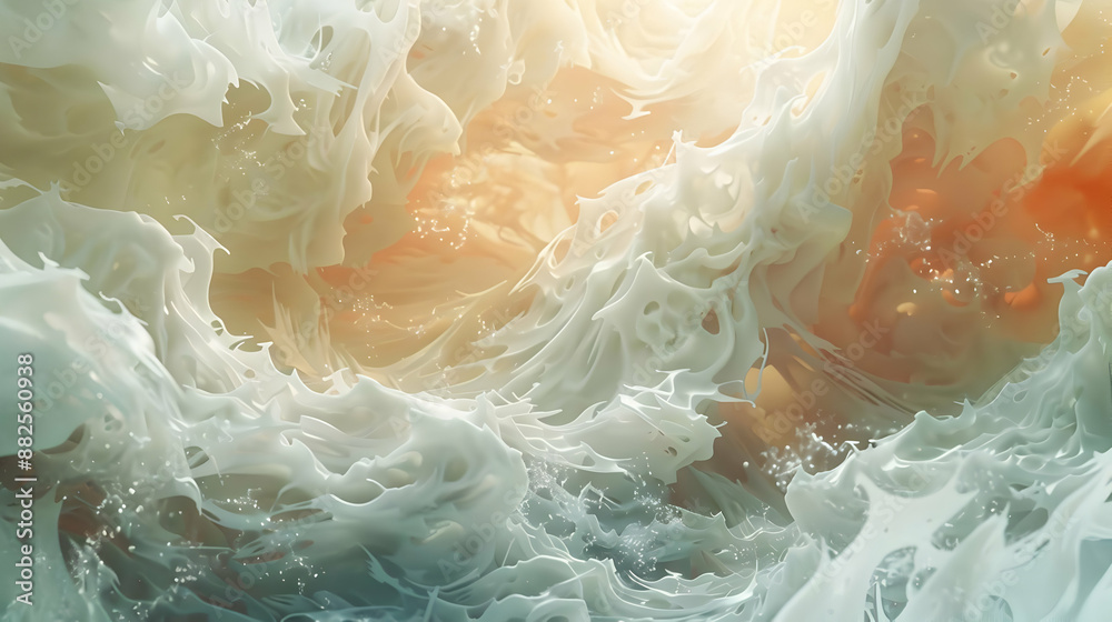 Poster Abstract 3D Background of Whirlpools and Light