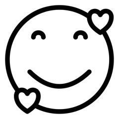 Fototapeta premium in love face icon