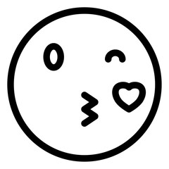 kissing face icon