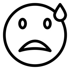 nervous face icon