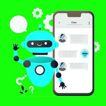 social network concept chating with robot