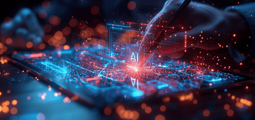 AI transforms businesses with data processing intelligent decision-making innovative product development automation and competitive edge futuristic technology advancements
