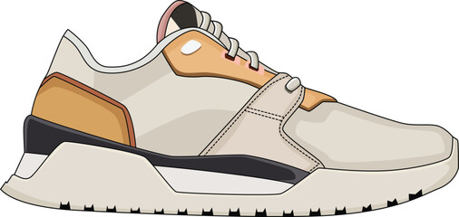 Vector sneakers shoes for training, running shoe vector illustration. Sport shoes , isolated