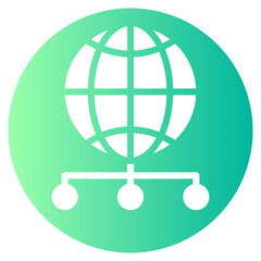 worldwide gradient icon