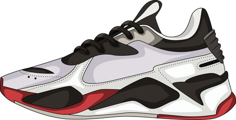 Vector sneakers shoes for training, running shoe vector illustration. Sport shoes , isolated