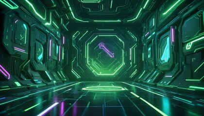 Clear Plain Shiny Warm Soft Vintage Bokeh Cloudy Wave Like Geometric Green Background or Texture