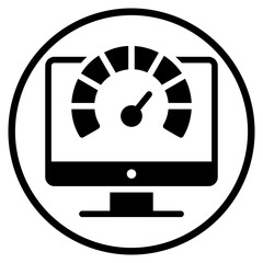 computer speed glyph icon