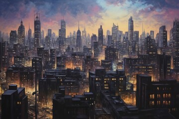 Obraz premium Cityscape architecture metropolis building.