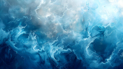 Abstract Blue Swirls Background