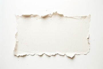 Obraz premium Torn strip of vintage paper backgrounds white white background.