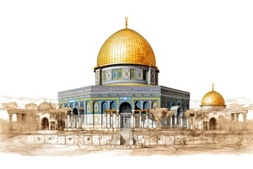 Fototapeta premium Dome of the rock architecture building landmark.