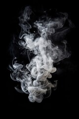 Isolated smoke effect, black background,  by rawpixel