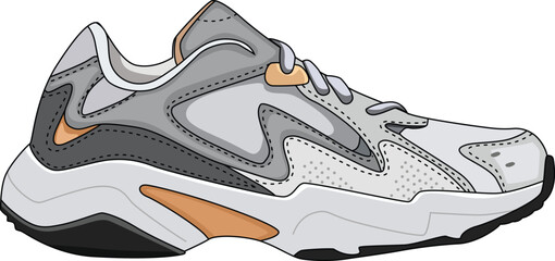 Vector sneakers shoes for training, running shoe vector illustration. Sport shoes , isolated
