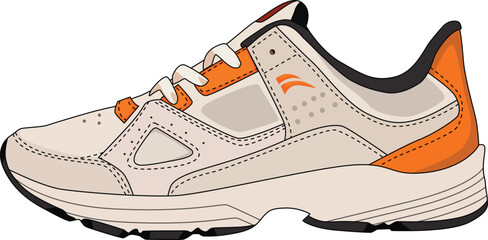 Vector sneakers shoes for training, running shoe vector illustration. Sport shoes , isolated
