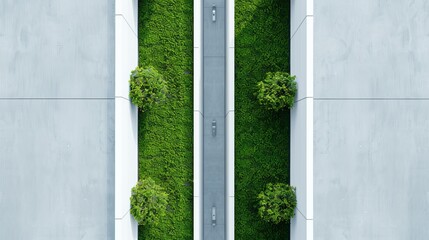 Sustainable building project, green infrastructure development, engineers and architects creating eco-friendly urban spaces