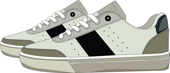 Vector sneakers shoes for training, running shoe vector illustration. Sport shoes , isolated