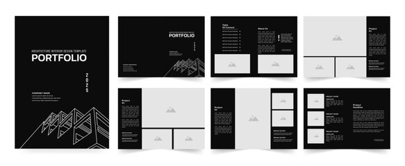 Architecture portfolio or portfolio template design, A Portfolio of Architectural and Interior Excellence