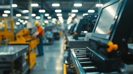 Inside a Portland fabrication mill, intricate machinery and equipment at work, creating high-quality fabricated components, a hub of industry and precision
