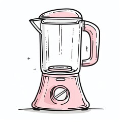 A cute cartoonish line art style image of a bowl on a white background