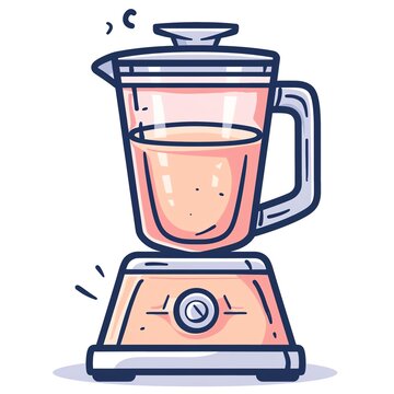 blender with pink liquid, cartoon style clip art preview
