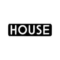 house sticker vector illustration template design