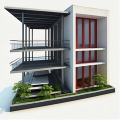 Fototapeta premium View of 3d house